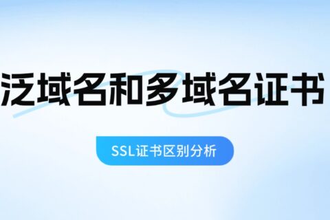 泛域名证书和多域名证书